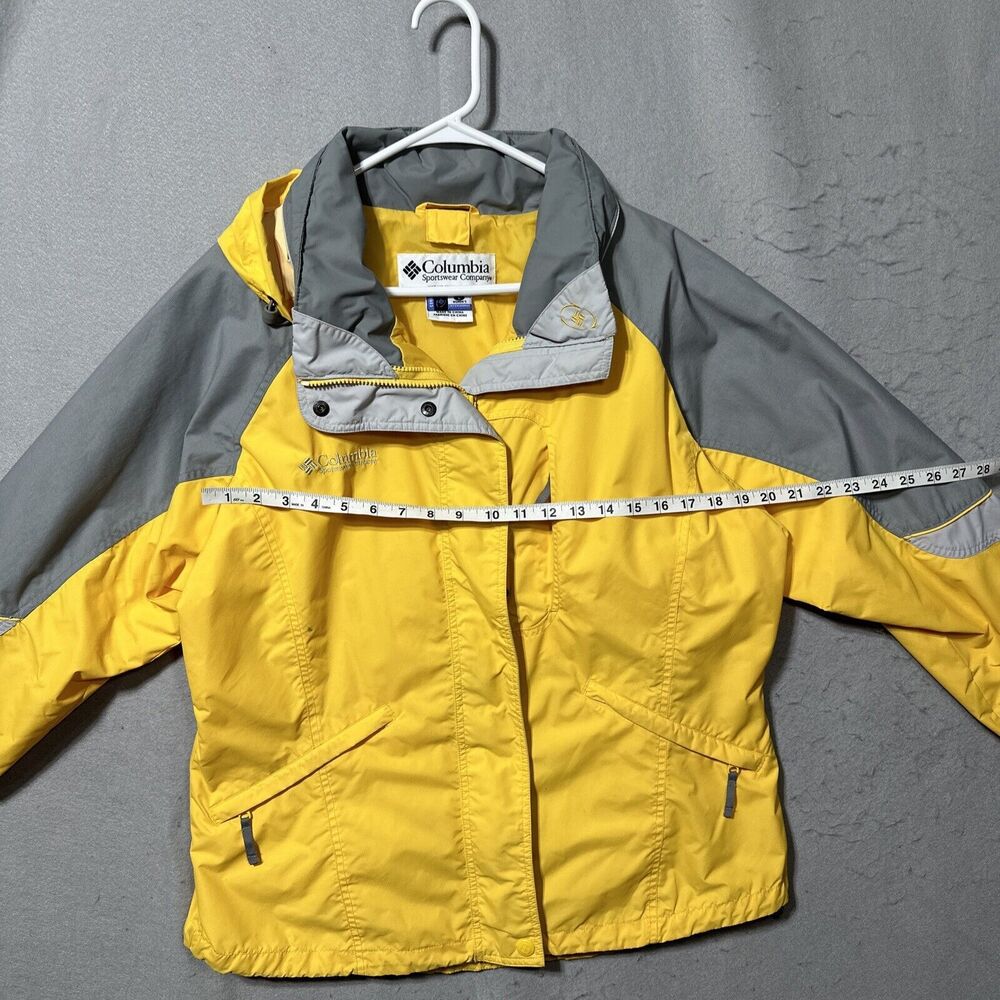 Columbia Women's Size Large Windbreaker Jacket Yellow Nylon  Slim Style. - Picture 6 of 8